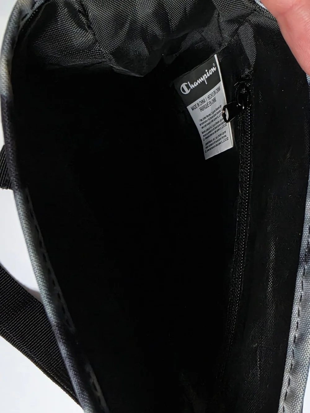Champion Navy Tie-Dye Messenger Crossbody Bag with Black Strap